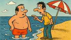 Виц: – Ванка, как е водата на морето?