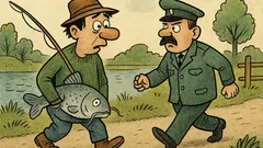 Виц: Един рибар разправя – Вчера такъв сом...