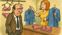 Анекдот: Мъж купува луксозно бельо в магазин