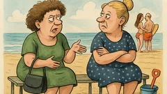 Виц: – Миче, вчера видях твоя на плажа...