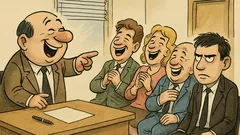 Виц: Шефът разправя тъп виц в офиса