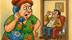 Анекдот: Звъни свекървата на снахата: