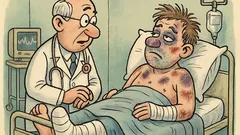 Виц: В реанимацията приемат силно посинен мъж...