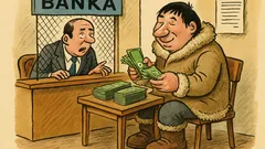 Виц: Чукча влиза в банка с куп пари