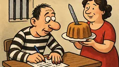 Анекдот: Затворник пише на жена си...