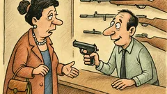 Виц: Влиза дама в оръжеен магазин...