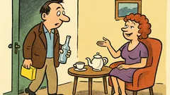 Виц: Ако жена ви ви покани на чай...