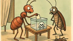 Анекдот: Мравката влиза в изборната секция...