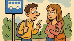 Виц: Студент пита колежка на спирката...