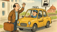 Виц: Командирован пита – Далече ли е гарата?