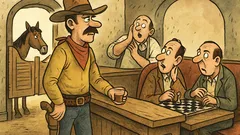 Майтап: Влиза един каубой в бара...