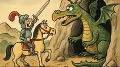 Майтап: Рицар вика на дракон в планина