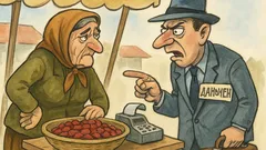 Анекдот: Баба продава дренки на пазара