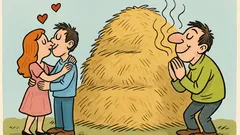 Анекдот: За влюбени и вегани на сеното...