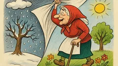 Анекдот: Баба Марта влезе с дъжд и сняг