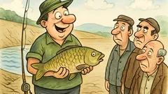 Виц: Рибар се хвали пред колегите си