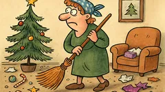 Анекдот: След Коледа, вкъщи е такъв бардак, че...