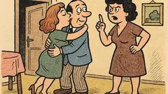 Анекдот: Жена хваща мъжа си със съседката...