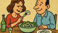 Виц: Когато сложиш лук в салата...