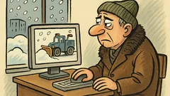 Виц: Тази година снегопочистването ще бъде онлайн