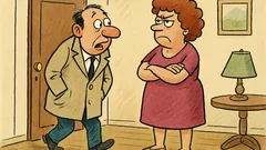 Анекдот: Съпругата към закъснелия си мъж...