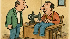 Виц: При шивача – Здравейте, искам...