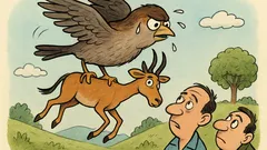 Анекдот: Лети врабец, пухти, поти се...