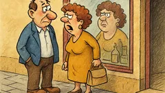 Виц: Мъж и жена стоят пред магазина...