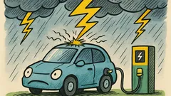 Анекдот: Ако мълния удари електромобил...