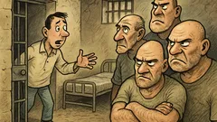 Виц: Нов затворник влиза в килията...