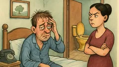 Анекдот: Мъж се буди с жесток махмурлук...