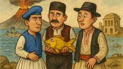 Анекдот: Грък, сърбин и румънец хванали златна рибка
