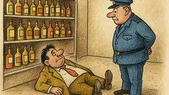 Анекдот: В магазин за алкохол лежи един...