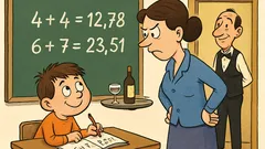 Анекдот: Гошко пише 4 + 4 = 12,78