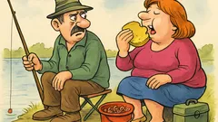 Анекдот: Жена и мъж тръгват на риболов…