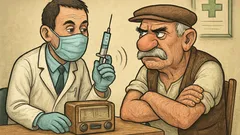 Виц: Бай Иван не иска ваксина…