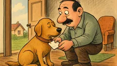 Виц: Кучето идва в чужда вила да спи