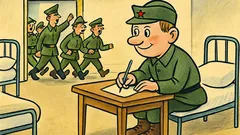 Майтап: Селско момче пише писмо от казармата