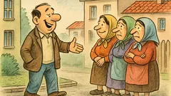 Анекдот: Човек с много комшийки...