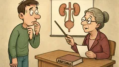 Виц: Изпит по анатомия, пада се урология...