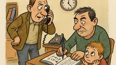 Анекдот: Един баща звъни на друг...