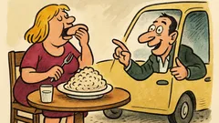 Майтап: - Гладна ли си? - Да, много!