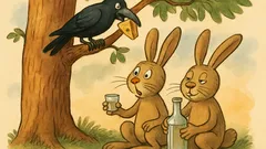 Виц: Два зайци с ракия викат враната