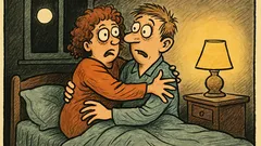 Виц: – Страх ме е. Гушни ме...