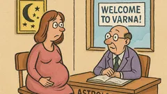 Анекдот: Бременна жена при астролог...