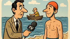 Анекдот: Журналист пита световния шампион по плуване