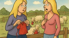 Виц: Две блондинки си говорят за пуловер