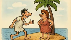 Анекдот: Двама души на необитаем остров...