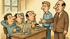 Майтап: Шефът довежда нов колега в офиса