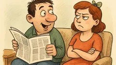 Анекдот: Порасналият Иванчо чете вестник...